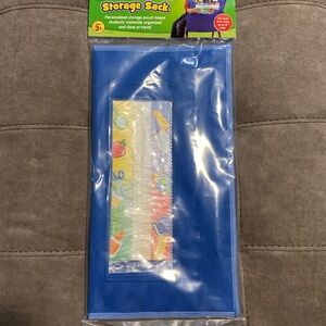 Blue Storage Sack with Colorful Design